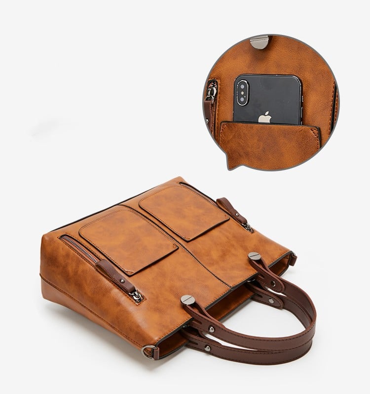 Londres™ | Bolso de Hombro de Cuero Vintage – Gran Capacidad y Estilo