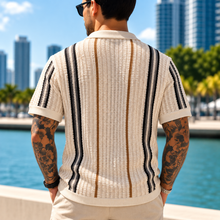 Ámsterdam™ | Polo vintage rayado crema