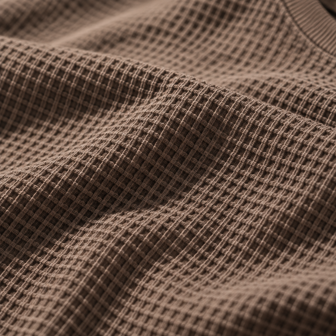 Austin™ | Polera waffle café taupe