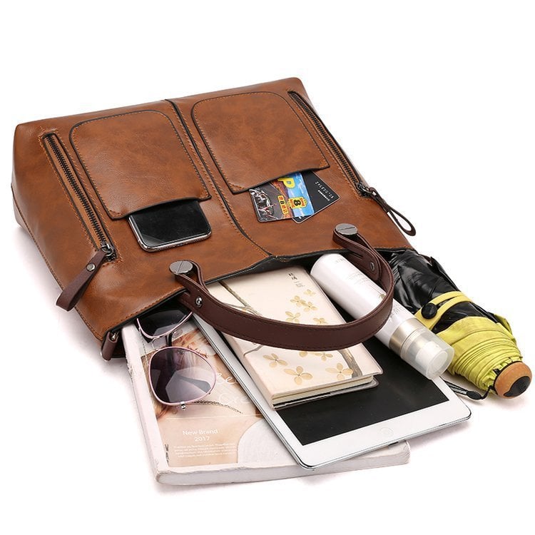 Londres™ | Bolso de Hombro de Cuero Vintage – Gran Capacidad y Estilo