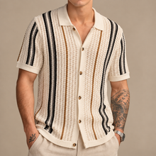 Ámsterdam™ | Polo vintage rayado crema