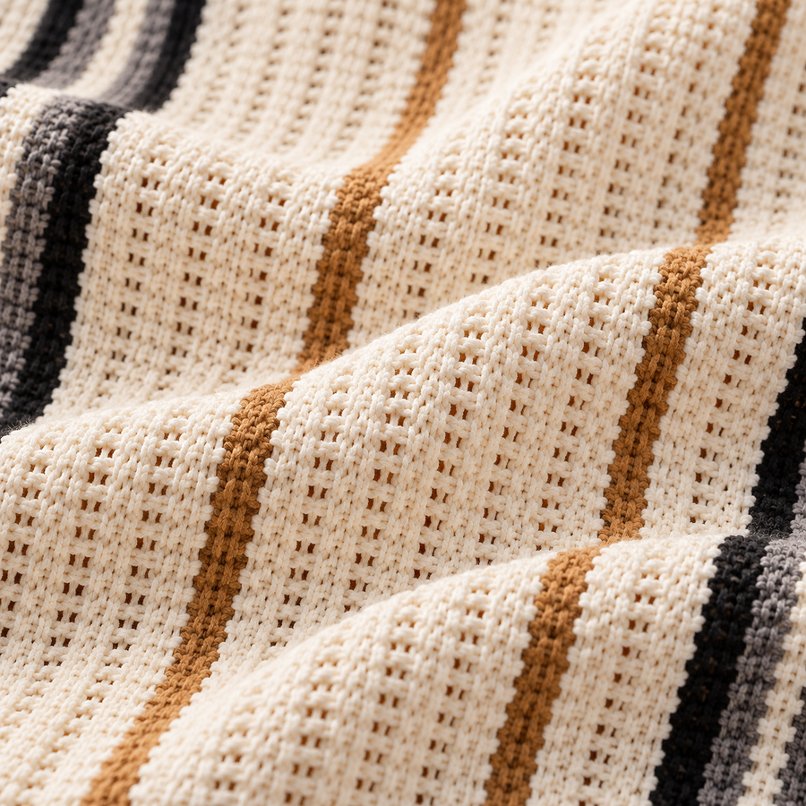 Ámsterdam™ | Polo vintage rayado crema