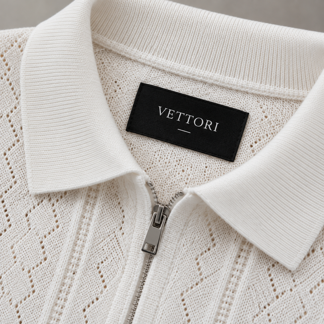 Milán™ | Polo tejido color crema