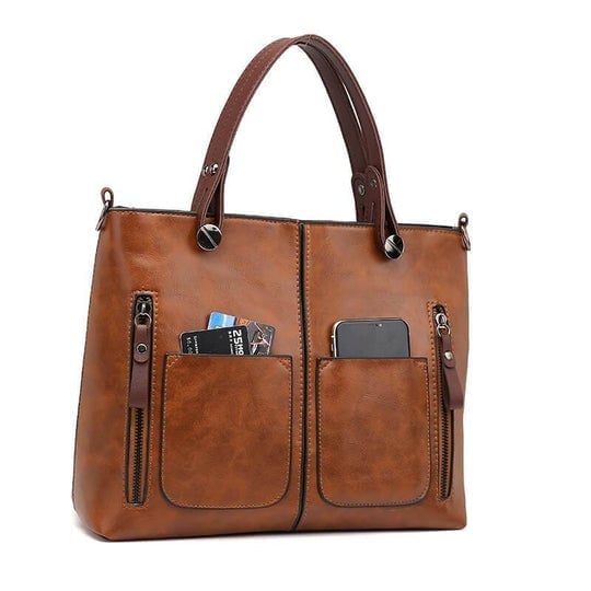 Londres™ | Bolso de Hombro de Cuero Vintage – Gran Capacidad y Estilo