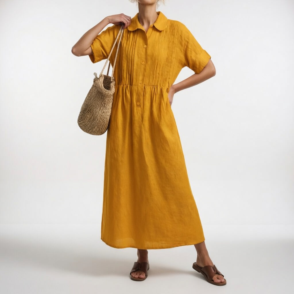 Lysandra™ | Vestido Camisero de Verano Fluido