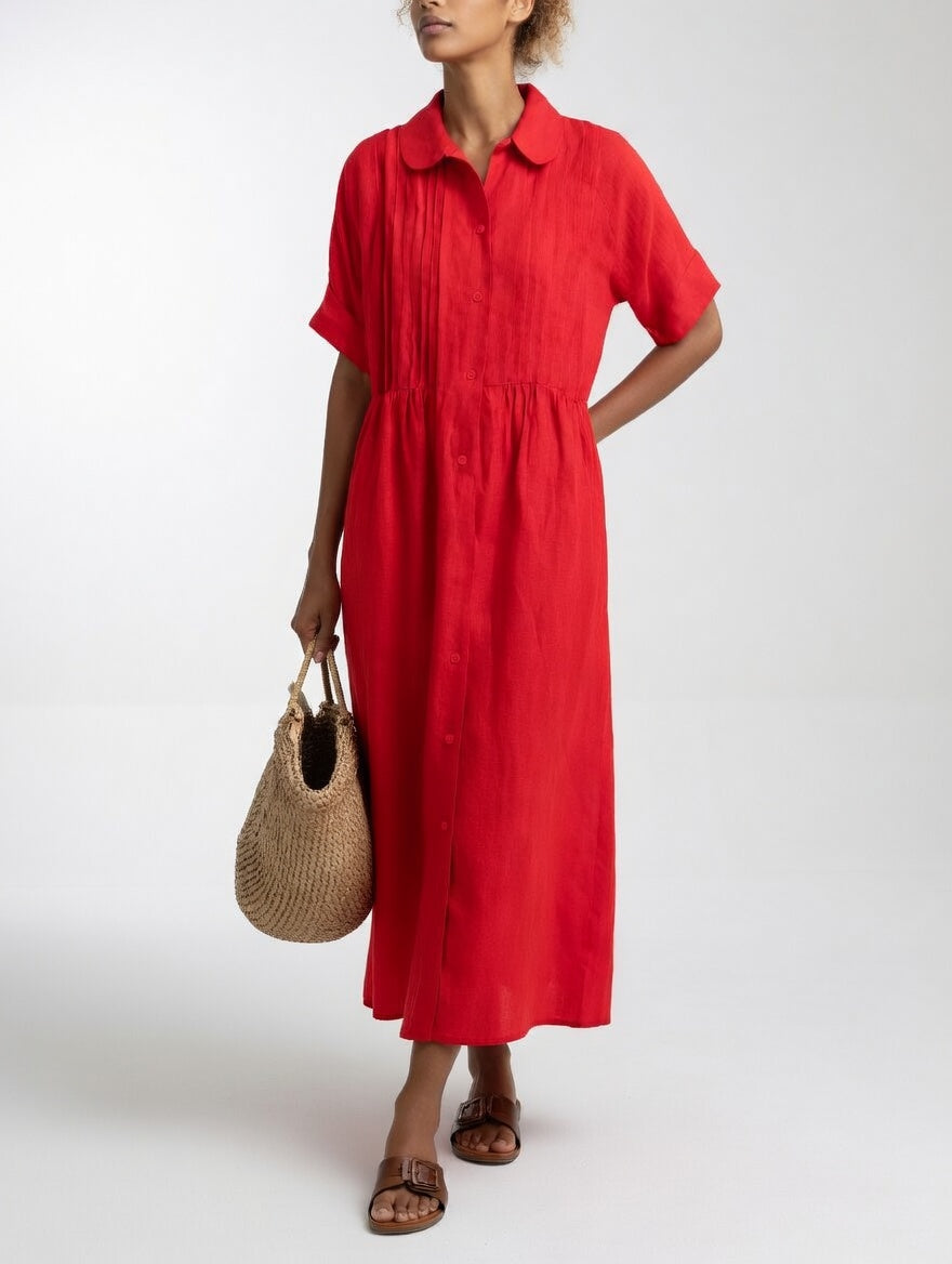 Lysandra™ | Vestido Camisero de Verano Fluido