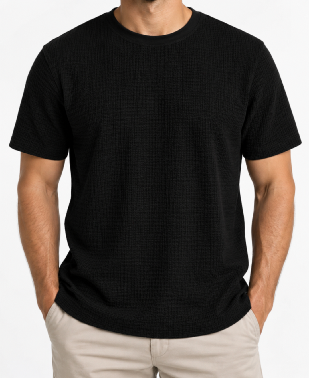 Burdeos™ | Polera waffle color burdeo