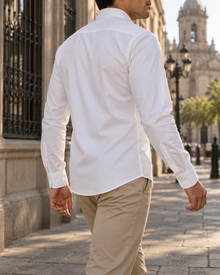 Camisa blanca de manga larga VETTORI, vista posterior