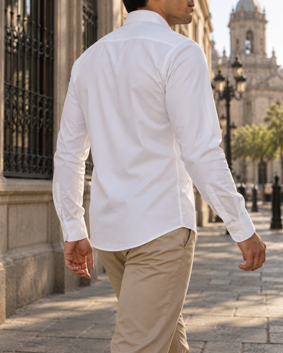 Madrid™ | Camisa blanca de manga larga