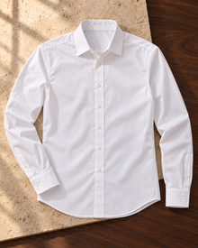 Camisa blanca de manga larga VETTORI, vista de producto