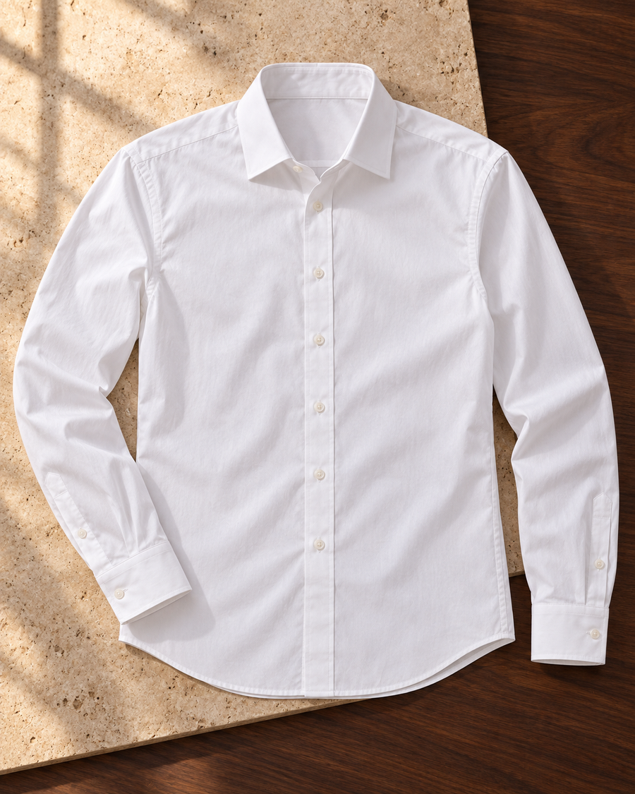 Madrid™ | Camisa blanca de manga larga