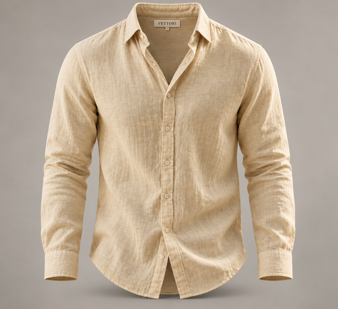 Barcelona™ | Camisa lino color crema
