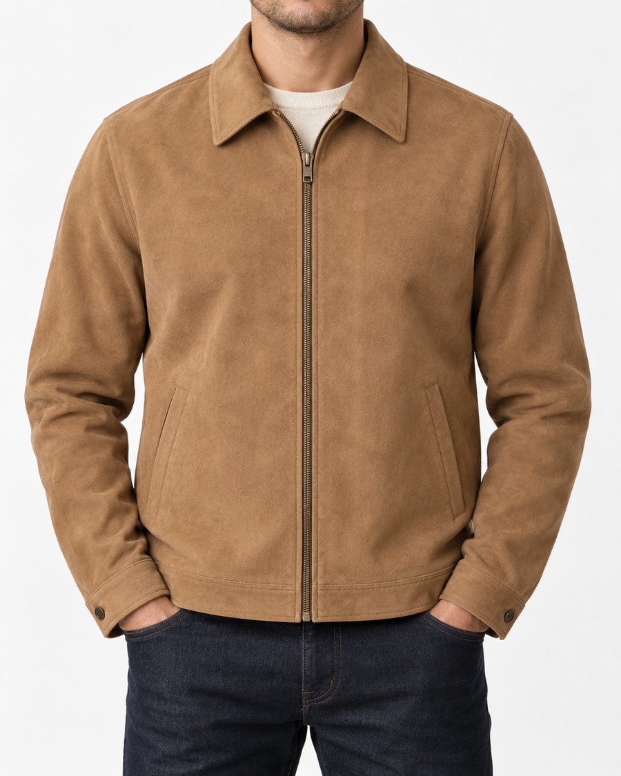 Chaqueta camel, vista frontal