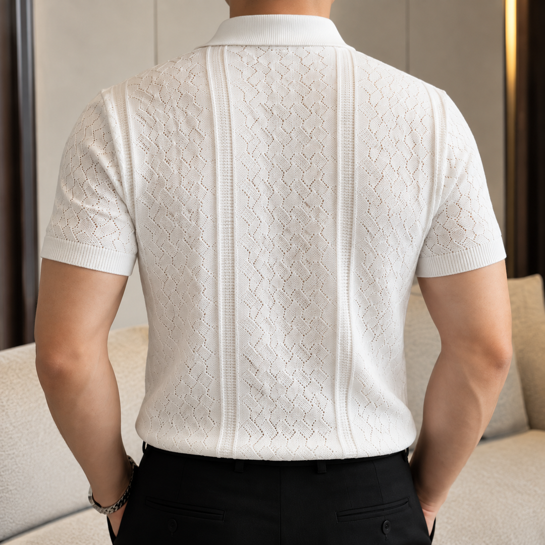Milán™ | Polo tejido color crema
