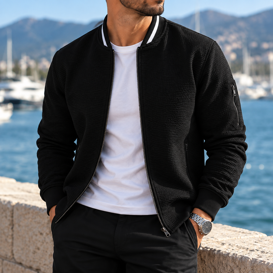 New Jersey™ | Bomber juvenil color negro