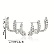 Pendientes Elegantes con Strass de Tres Garras