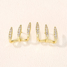Pendientes Elegantes con Strass de Tres Garras