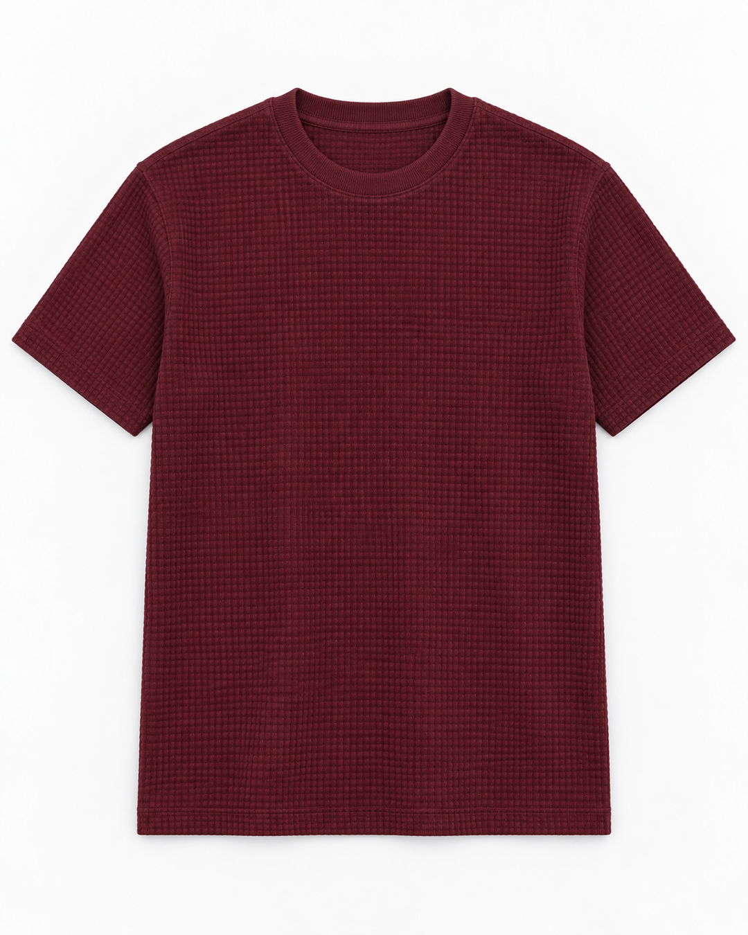 Polera waffle burdeo, producto