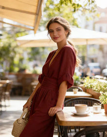 Daniela™ | Mono Elegante de Escote en V y Pierna Ancha